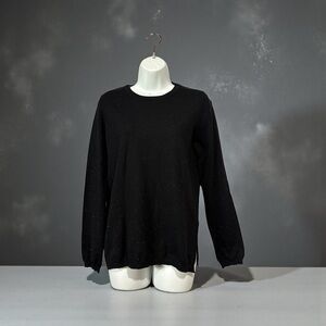 NEW, ESQUALO, Black Knit Sweater With Metallic Speckle, Size M